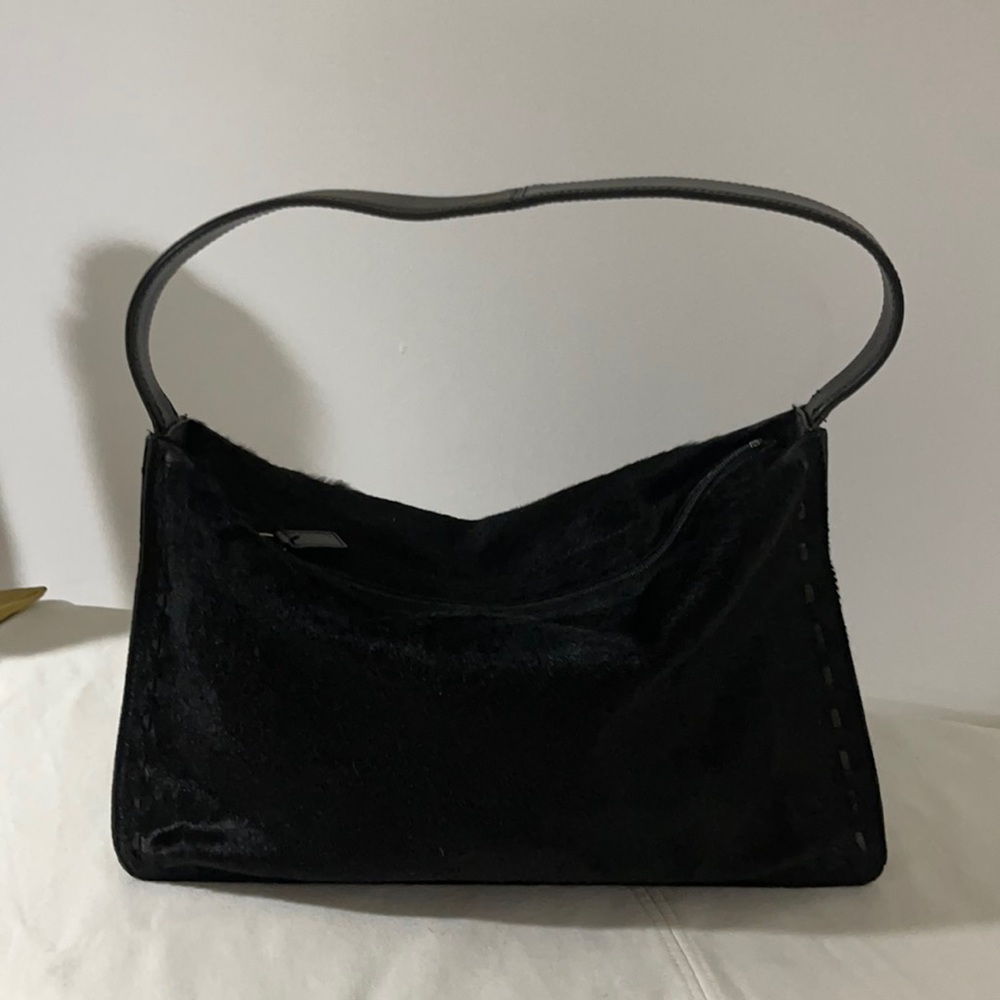 Coach Oxblood 9469 calf Hair leather purse